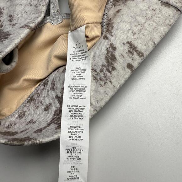 NWT VARLEY Irena Light Support Snakeskin Bra Sz XS Taupe Gray - Picture 6 of 6